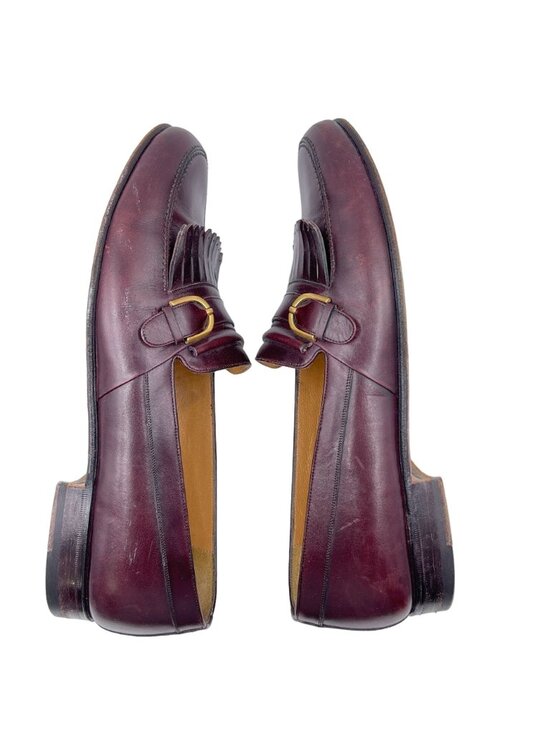 Bally Men\'s Loafer Arciduca Kilt Fringe Faux Buckle Mahogany Brown Size 7.5 main image 9
